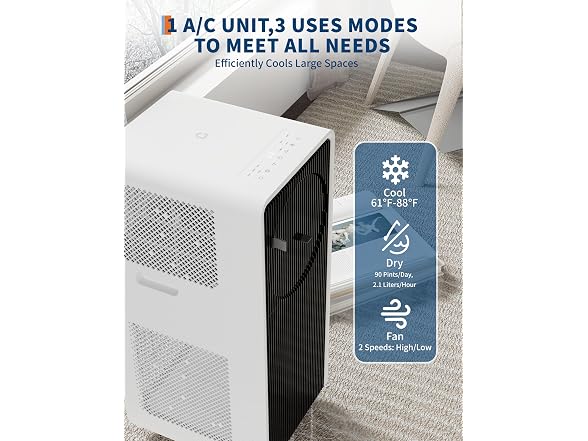 Garvee HSU13K-PYFR4BE-INV 14,000 BTU Portable AC