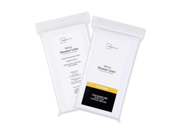 Mainstays Light Weight PEVA Shower Liner