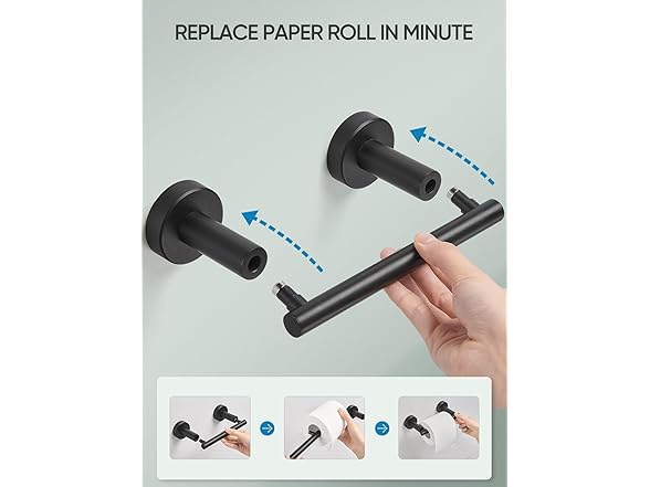 Cobbe Matte Black Toiler Paper Holder