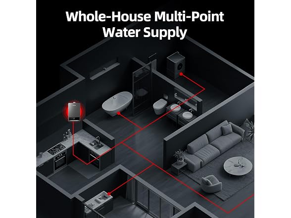 Nature Gas Tankless Water Heater, Indoor Max 3.6 GPM, 80,000 BTU On Demand Instant Hot Water Heater Nature Gas with LED Temperature Control Panel, 1/2\" NPT Connector Size, Gray 3.6 N1 (Open Box)