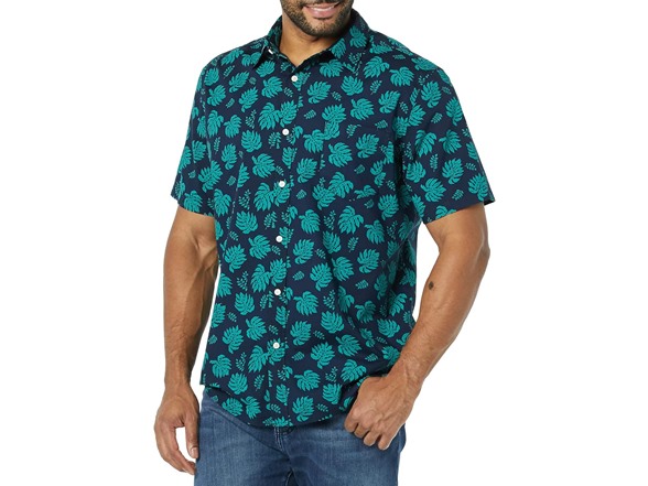 Navy/Teal Blue, Palm Leaf