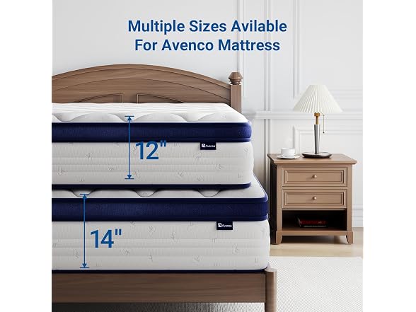 Avenco Queen Mattress, Hybrid Mattress in a Box