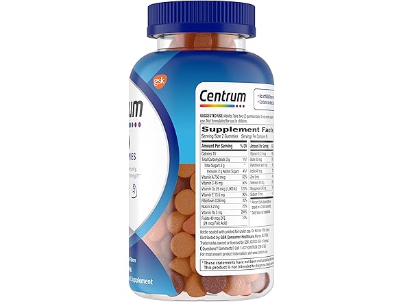 Centrum MultiGummies Gummy Multivitamin for Men, 3 Pack