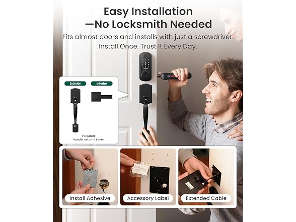 DESLOC Keyless Entry Door Lock w/Handle