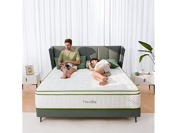 Novilla King 12 Inch Gel Memory Foam Hybrid Mattress