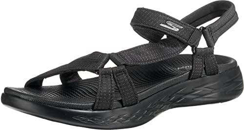 Skechers womens On-the-go 600 - Brilliancy Sport Sandal, Black, 7 US