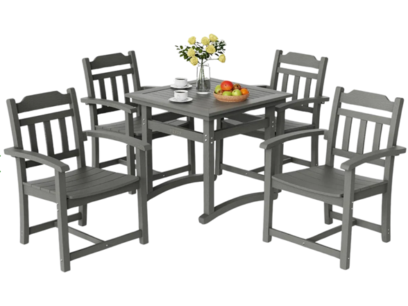 5 Piece Garden Furniture Set 1 Table