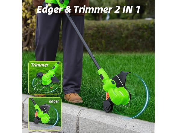 SUNCHERS 12-inch 20V Cordless Weed Wacker