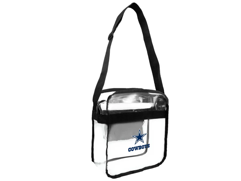 Littlearth NFL Dallas Cowboys Clear Crossbody Carryall, Team Color, 12" x 12" x 6"