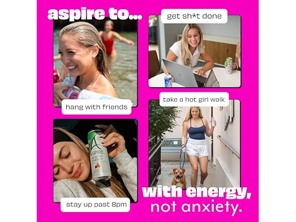 12PK ASPIRE® Raspberry Acai, Healthy Energy Drink
