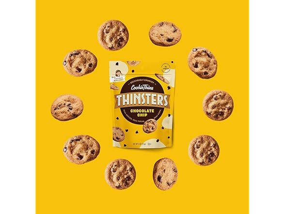 12PK Thinsters Cookie Thins Chocolate Chip, Non GMO