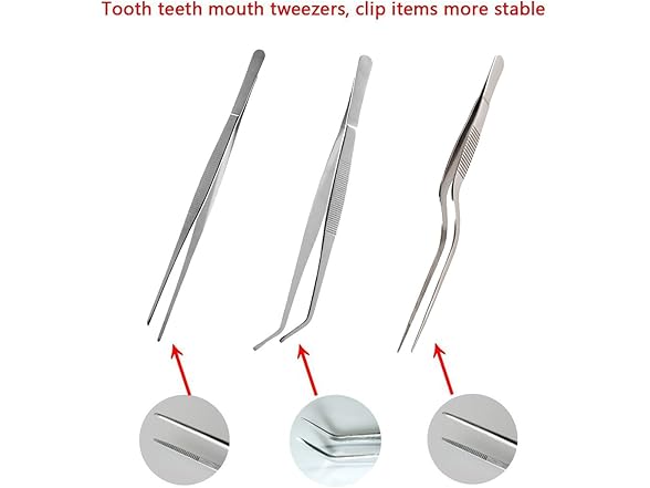 Teanfa Tongs Tweezers,5.5 inches