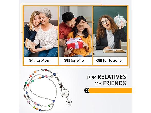 AmyLee Beaded Lanyard Badge Reel