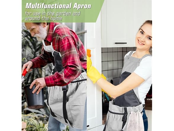 Garden Apron with Pocket for Harvesting
