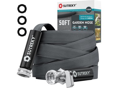 $16.99, Was $30.99, 45% Off! SUTREKY Garden Hose | 50ft – Ultra-Light dealfomo