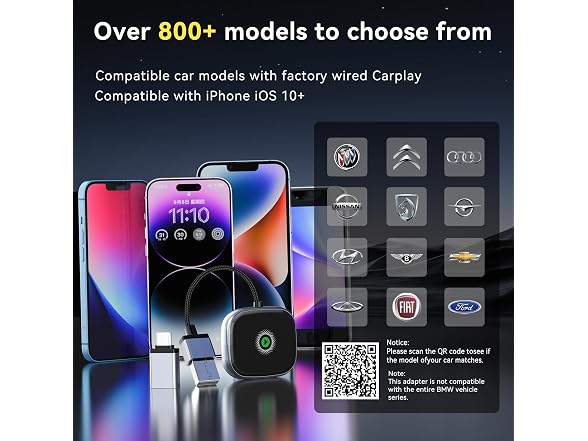 vnilrgle Wireless CarPlay Adapter for iPhone