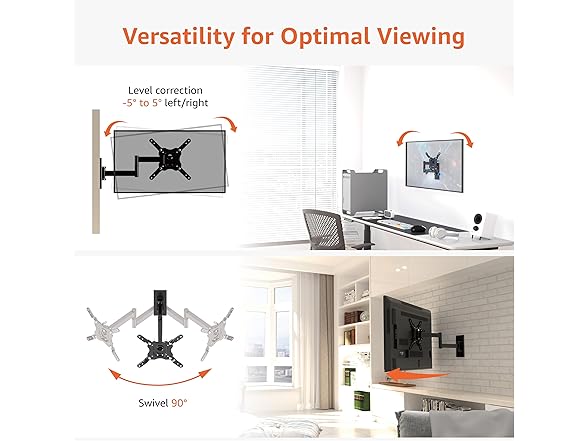 Amazon Basics Full Motion TV Wall Mount
