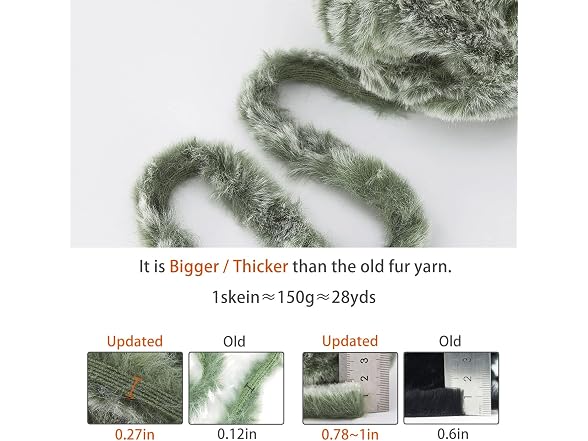 NICEEC 3 Skeins Chunky Super Soft Faux Fur