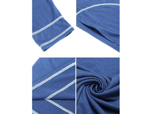 Ekouaer Women (M) Nightshirt Long Dress A-blue