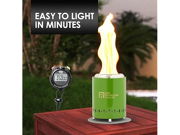 Red Mountain Valley Smokeless Tabletop Fire Pit, Green