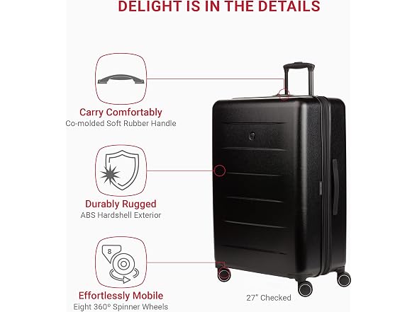 SwissGear 8020 Eclipse Hardside Expandable Luggage, 3-Piece Set