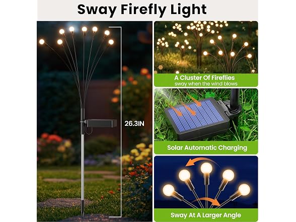 Uzexfio Solar Firefly Lights