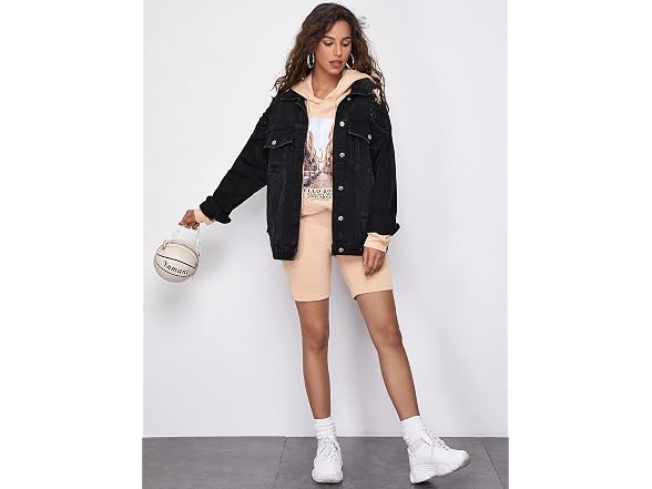 Floerns Women (M) Ripped Casual Long Sleeve Jacket
