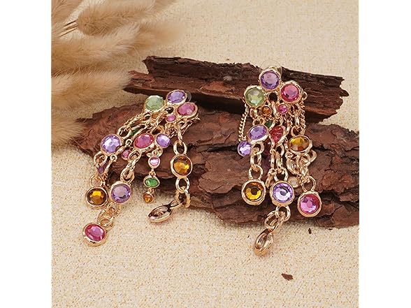 SUNNYOUTH Rhinestone Dangle Earrings