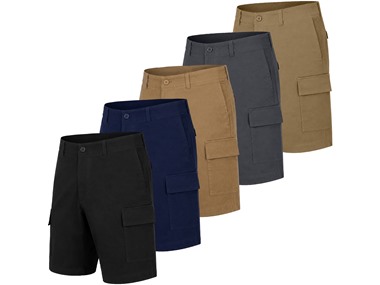 $29.99 3Pk Mens Super Stretch Cargo Shorts dealfomo