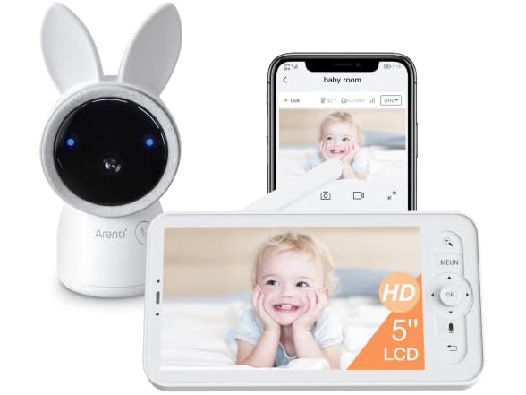 ARENTI 2K Smart Baby Monitor | 5in Wireless Display