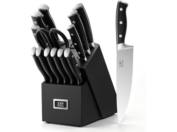 WANGMAZI 15-Pc Knife Block Set