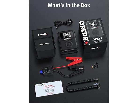 GREPRO Jump Starter with Air Compressor