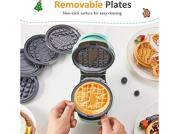 SUNVIVIPRO 6 in 1 Mini Waffle Maker