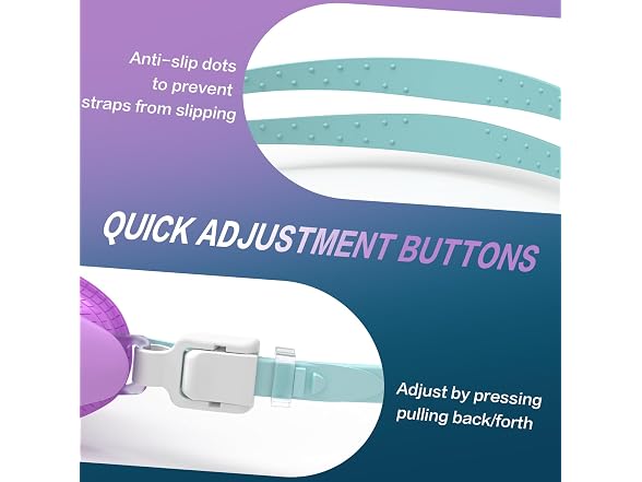 VegoVia Purple/Green Adult Swim Goggles