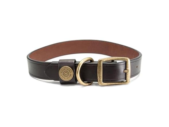 King Buck Premium Leather D Ring Dog Collar