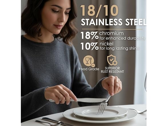 VIVANI 16Pc Stainless Steel Silverware Set