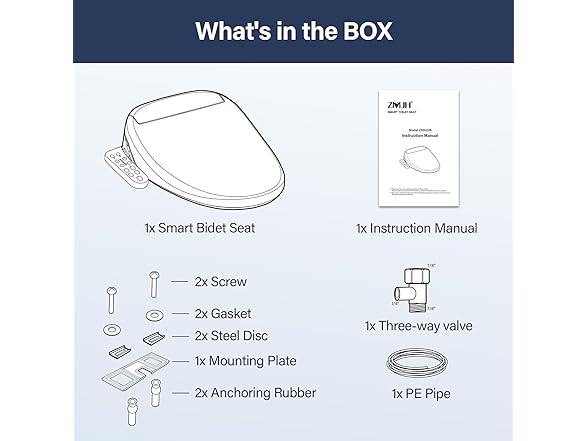 ZMJH 236 Bidet Toilet Seat Elongated