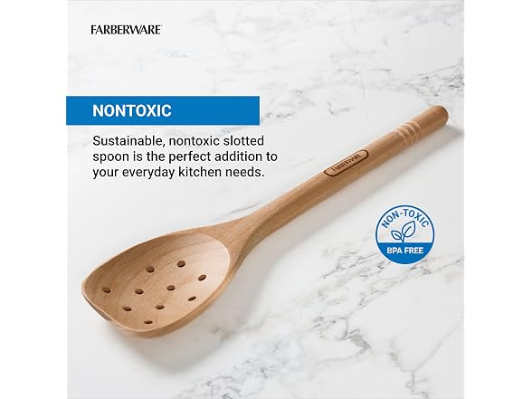 Farberware Beechwood Slotted Spoon - Durable