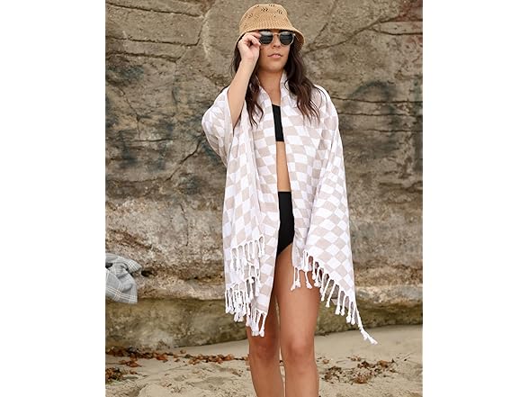 Teema Large Turkish Beach Towel- Tan