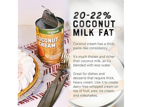 1CT Organic Coconut Cream – Unsweetened