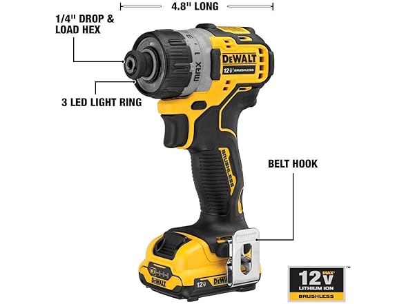 DEWALT DCF601F2 XTREME 12V MAX Screwdriver