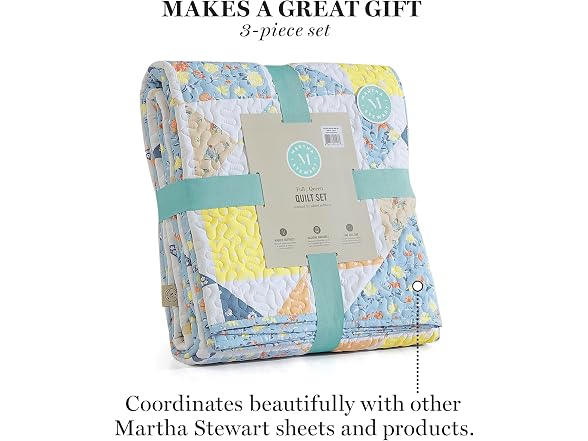 Martha Stewart 2Pc Twin Quilt Set