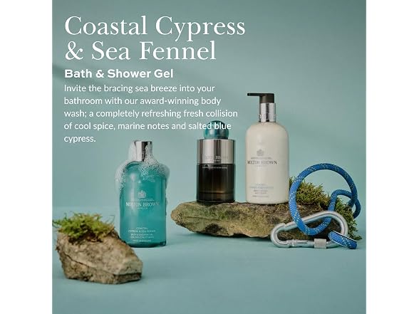 (2 Pack) Molton Brown Coastal Cypress and Sea Fennel Bath and Shower Gel, 10 oz