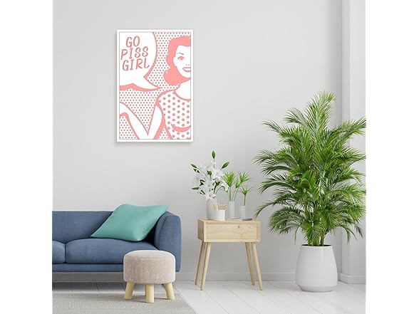 BNGFDV Go Piss Girl Wall Art Trendy