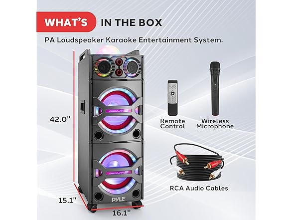 Pyle Portable Bluetooth PA Speaker