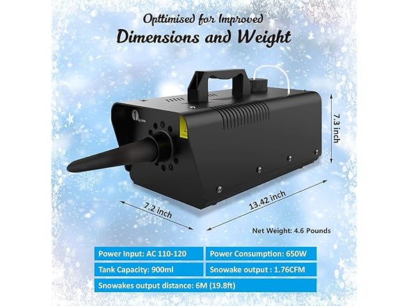 1byone 650W Snow Machine