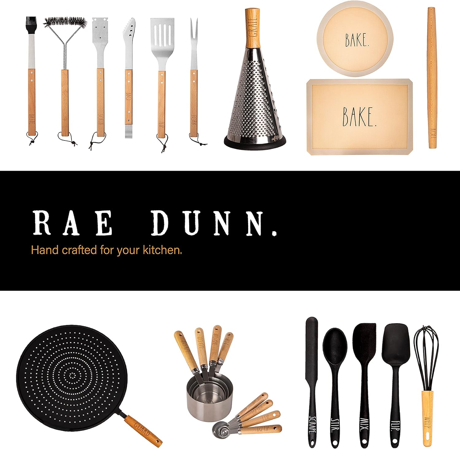 RaeDunn Kitchen Wooden & Steel Set - 7Pc - Gallery 13