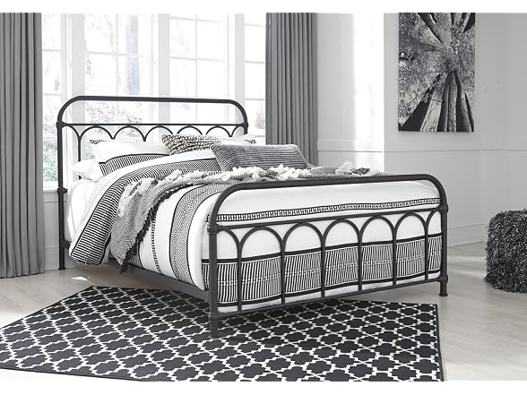Ashley Nashburg Farmhouse Metal Bed Full