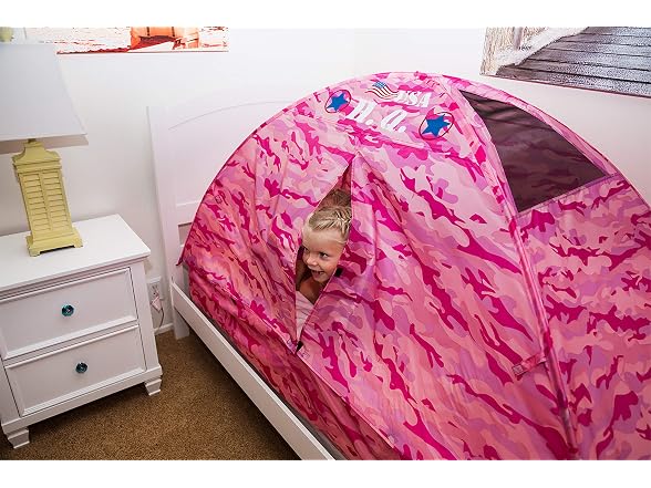 Pacific Play Tents 19781 Kids Pink Camo Bed Tent Playhouse
