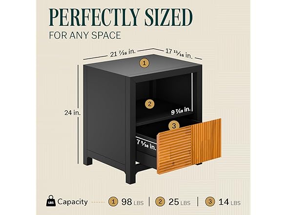Bme Madia Wood Nightstand